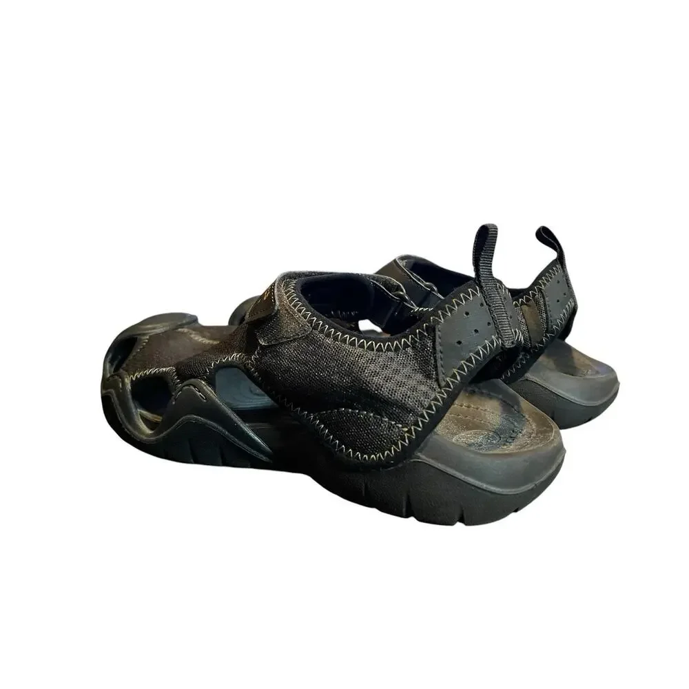Crocs Men‘s Sandals 11 Swiftwater Fishermen Deck Water Shoes Brown Camping